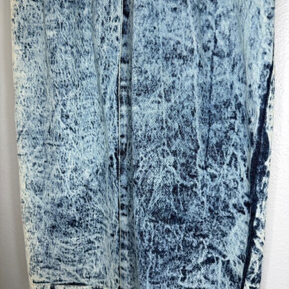 Vintage 80s Landing Gear High Rise Acid Wash Pencil Skirt| Size S/M - Picture 4 of 12